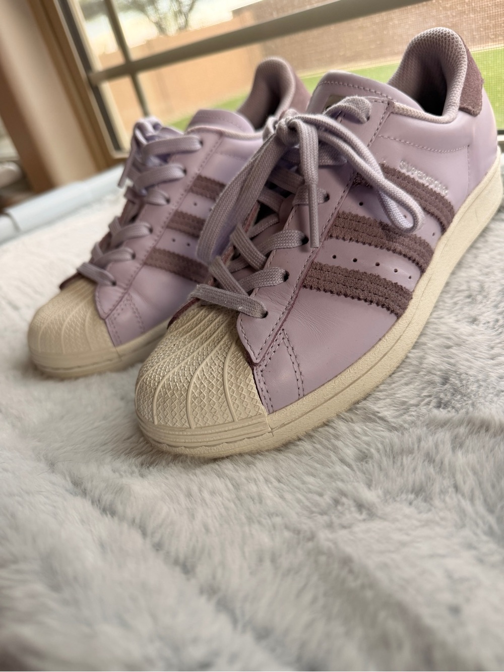 adidas Light Lilac Classic Shell Toe Sneakers